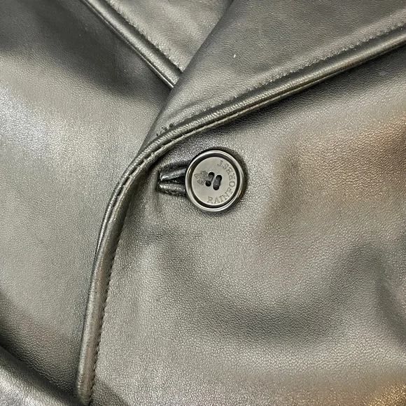 RAINFOREST Black Leather Coat - Picture 8 of 12